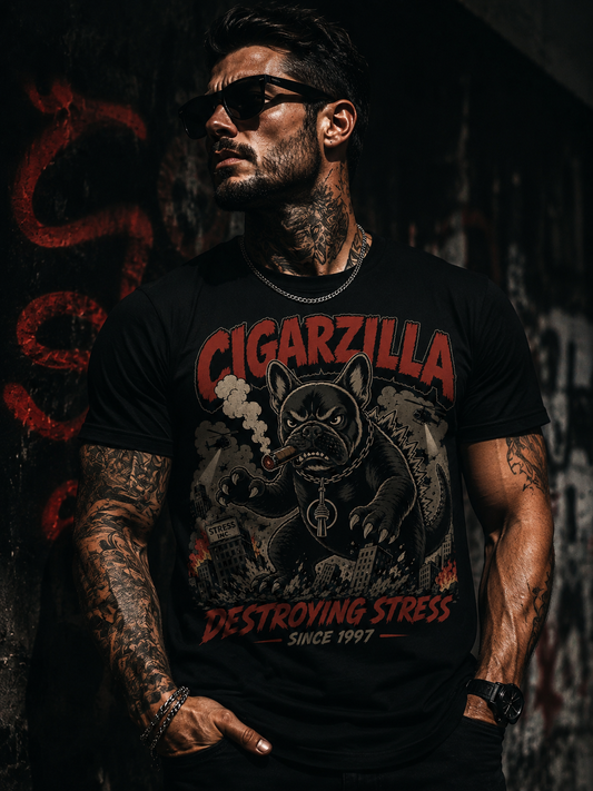 Cigarzilla • Destroying Stress • T-Shirt