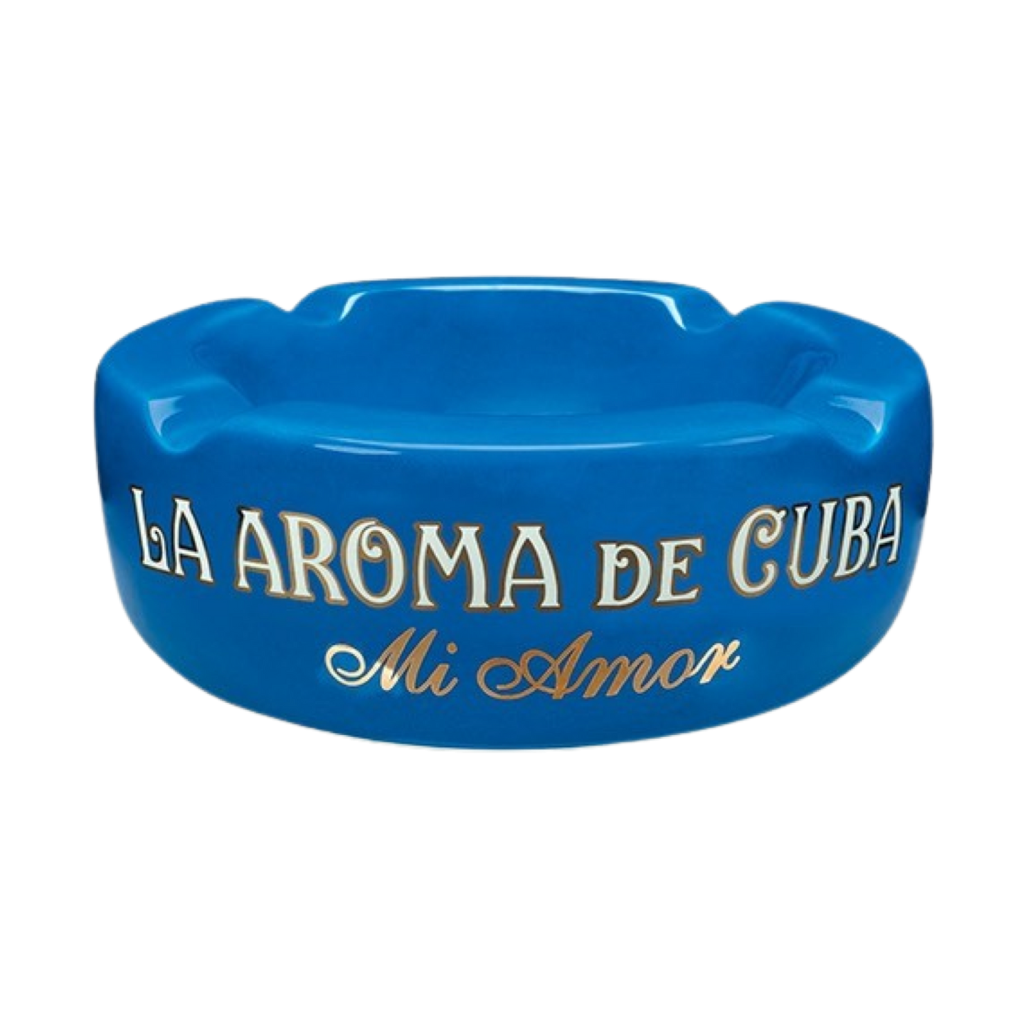La Aroma de Cuba Mi Amor Ceramic Ashtray Blue