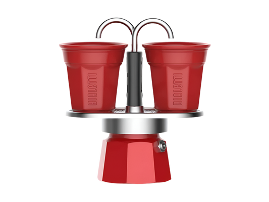 Bialetti •  2 Cups Mini Express RED Stovetop Espresso Maker